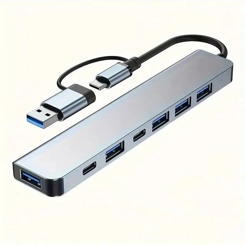 USB C Hub USB Hub 3.0, Aluminum 7 in 1 USB Extender, USB Splitter with
