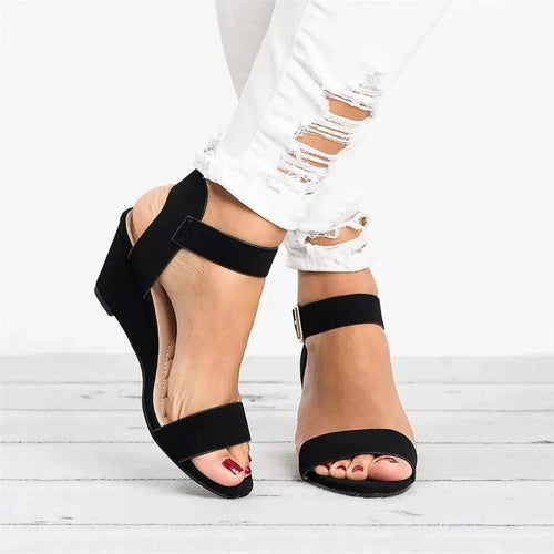 Summer Women's Sandals Fashion Open Toe Wedge Casual Shoes Women Plus