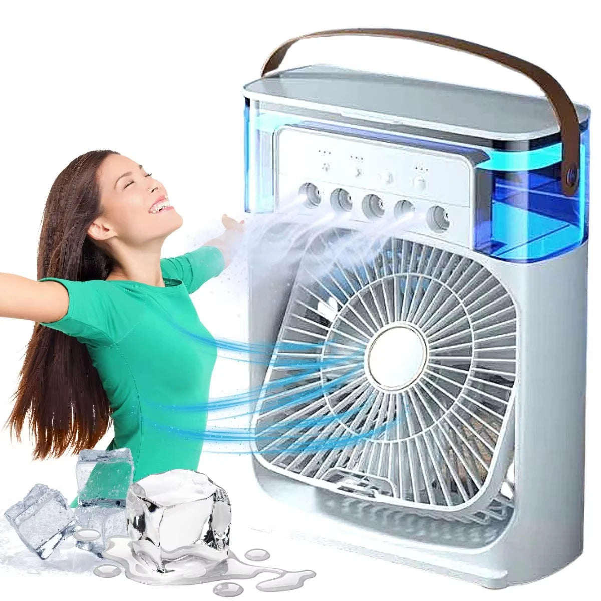 3 In 1 Fan AIr Conditioner Household Water Mist USB Fan Small Air