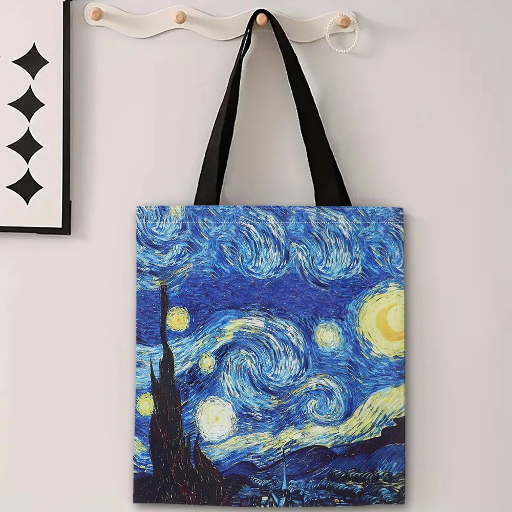 Canvas Bag Van Gogh Series Canvas Bag Oil Painting Starry Night