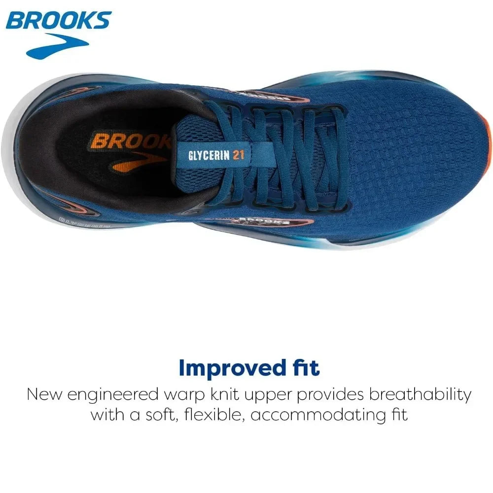 Brooks Men’s Glycerin 21 Neutral Running Shoe Shoes for Men Delivers A