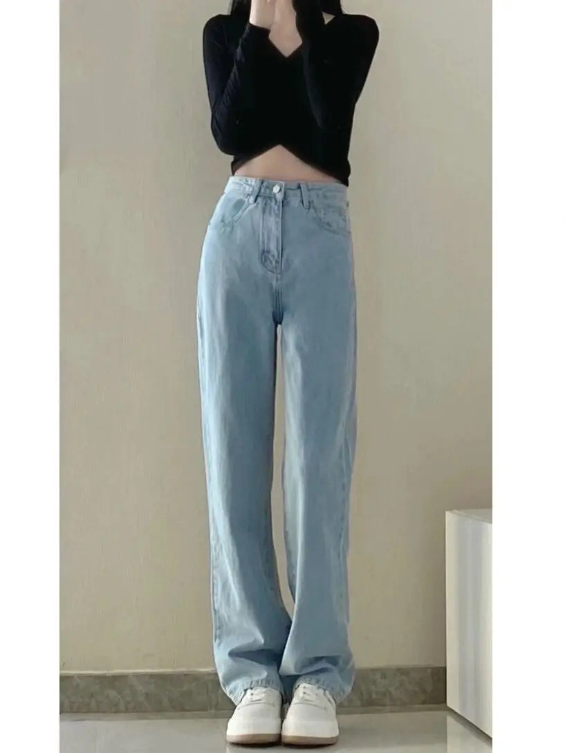 Spring And Summer New High Waisted Slim Jeans For Women Niche Casual