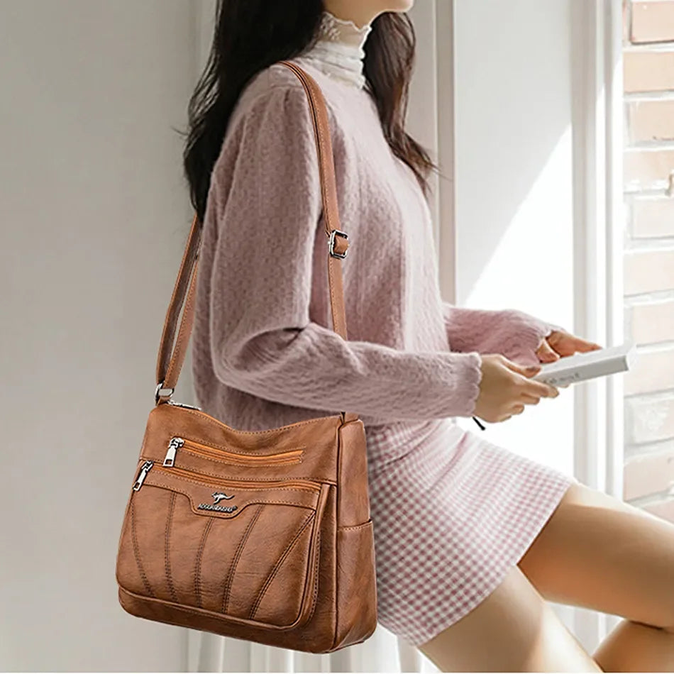 Soft Leather Women Bag Branded Designer Ladies Handbag Purses 2023