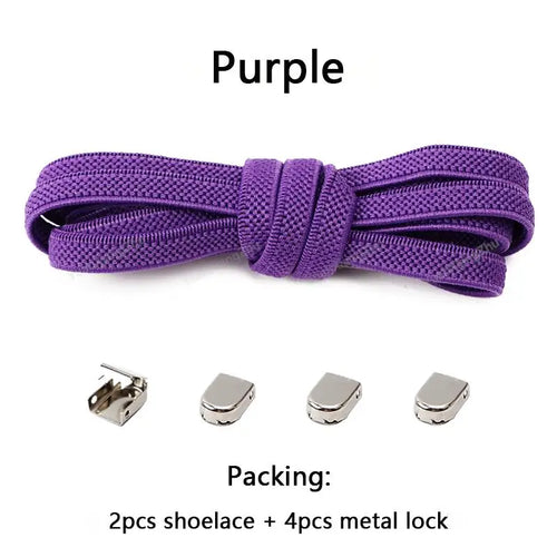 No tie Shoe laces Elastic laces Sneakers Flat Shoelaces without ties