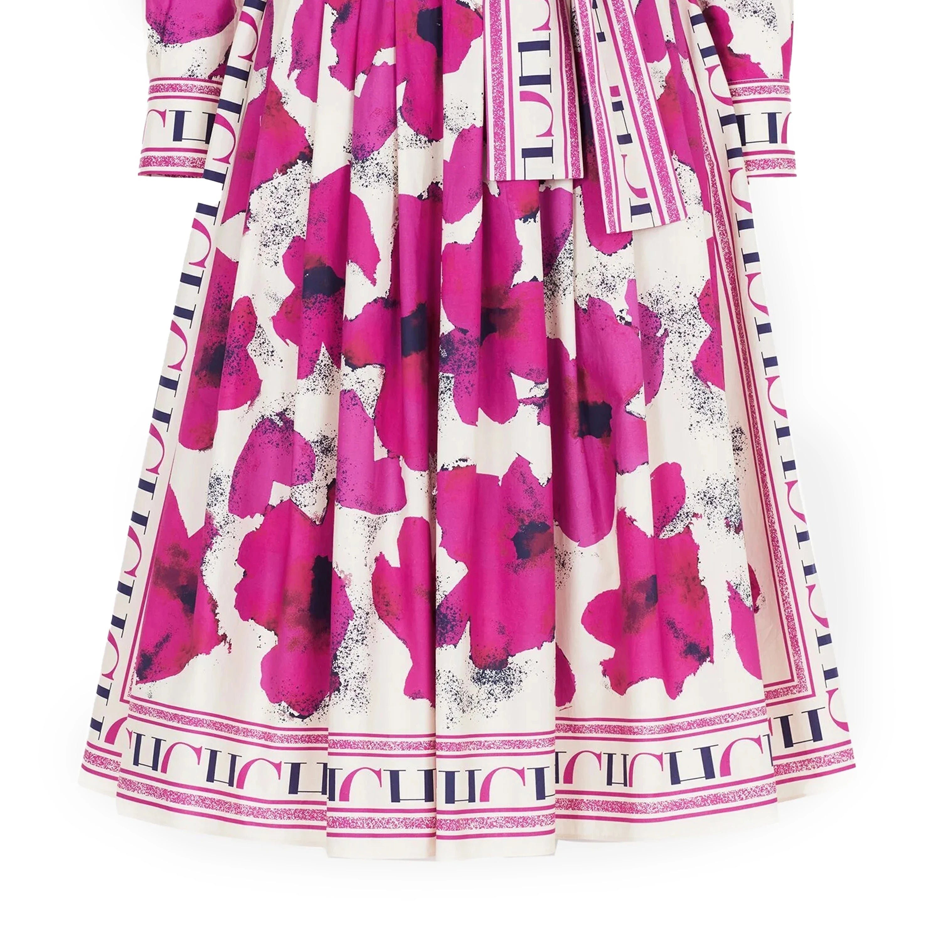 CHCH Women's Dress New Long sleeved Shirt Long Skirt Flower Print