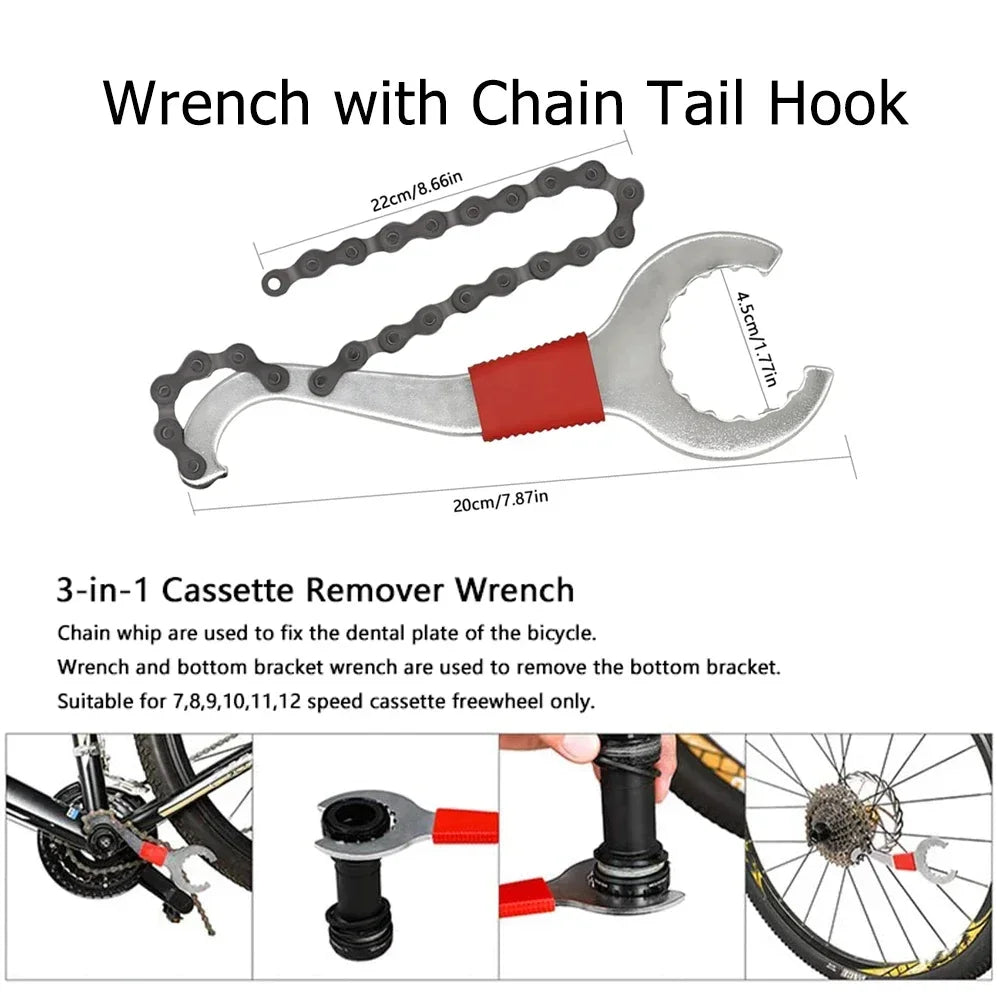 Bicycle Repair Tool Kits Chain Breaker Crank Puller Outdoor Cycling