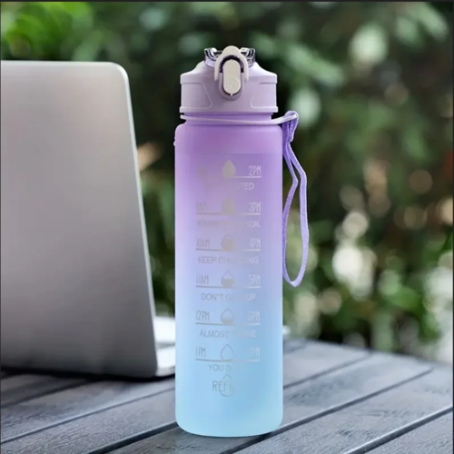 700ml Inspirational Outdoor Sports Water Cup With Time Scale And