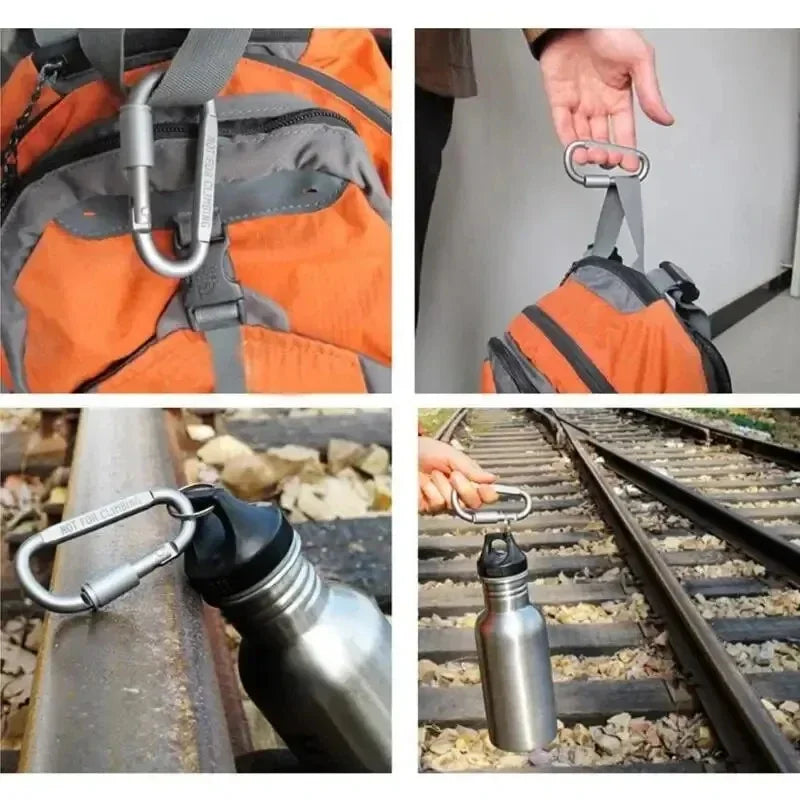 6pcs Carabiner Set For Key Camping Survival EDC Outdoor Keychain Clip