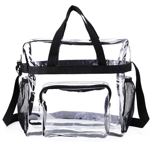 Portable PVC Transparent Shoulder Crossbody Bag Tote Satchel Handbag