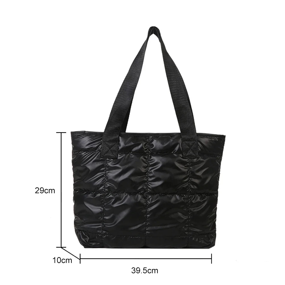Fashion Ladies Tote Handbags Large Capacity Cotton Padded Shopping Bag
