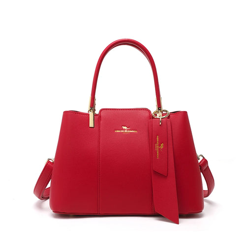 Luxury Handbag Fashion Print Large Capacity Soft Leather Women