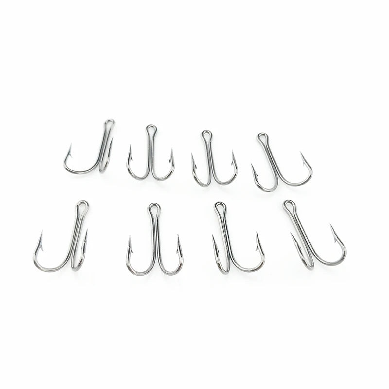 10pcs/box Double Fishing Hook Carbon Steel Crank Barbed Jig Hook for