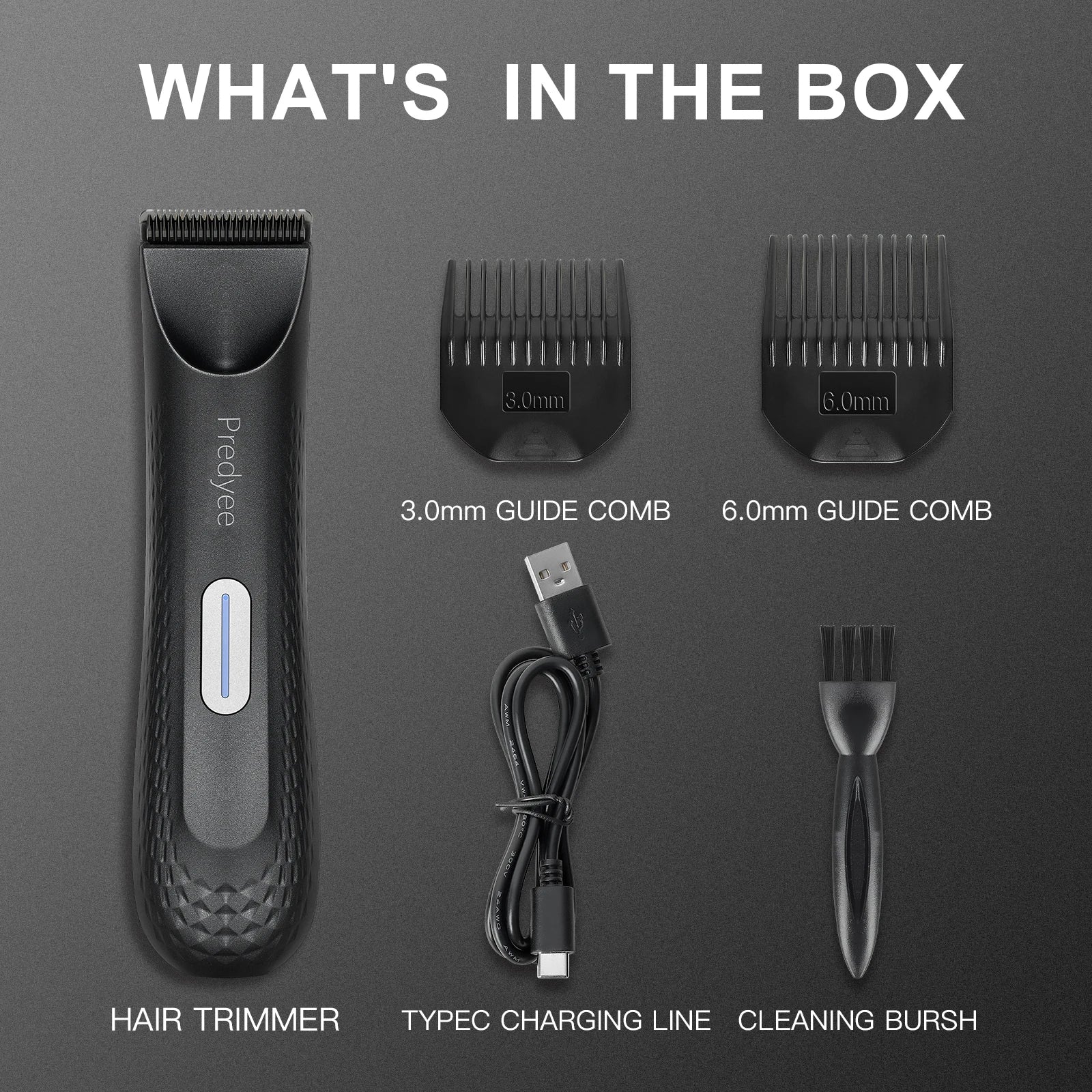 Electric Trimmer for Men's Groin Hair: Versatile Body Groomer and