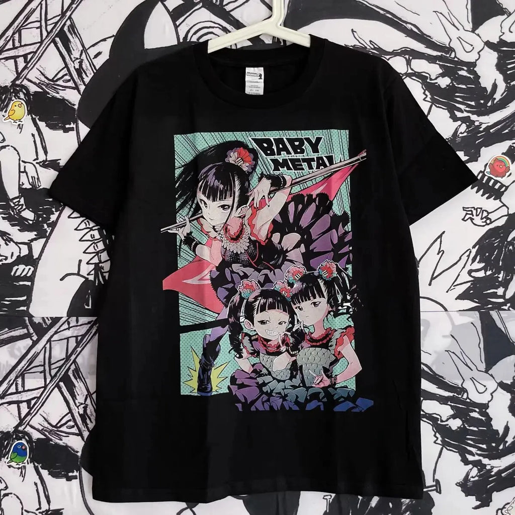 Babymetal Japan Band T Shirt Men Women's Hip-hop Rock Band Casual