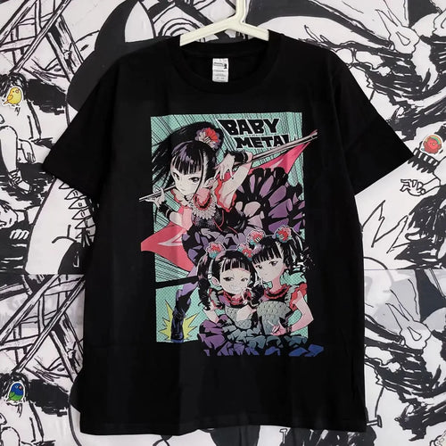 Babymetal Japan Band T Shirt Men Women's Hip-hop Rock Band Casual