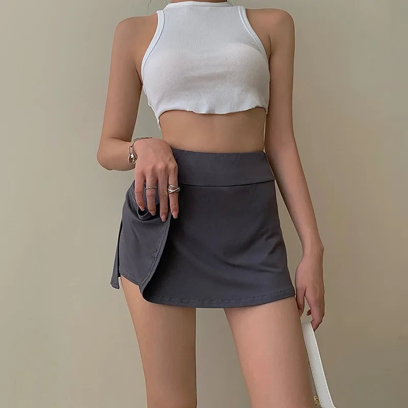 Tennis Skirt Women High Waist Sexy Girl Tight Bag Hip Short Skirt