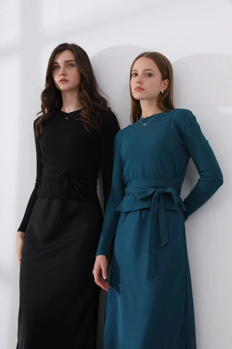 AS 2024 Autumn winter woman clothes thicken ribbing closed-fit wrap