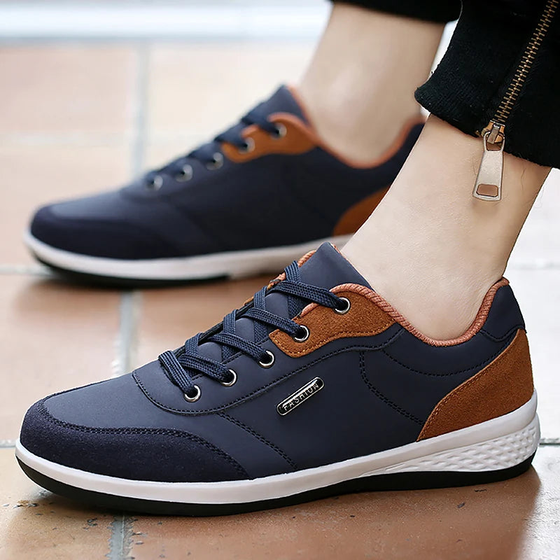 Leather Men Shoes Sneaker Trend Sports Running Breathable Men‘s