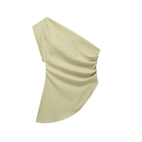 Asymmetric T-shirt New Women's Fashion Trend Spicy Girl Celebrity