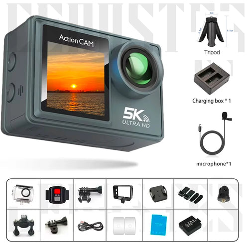 Action Camera 5K 4K bicycle camera Electronic Stabilizer Action cam