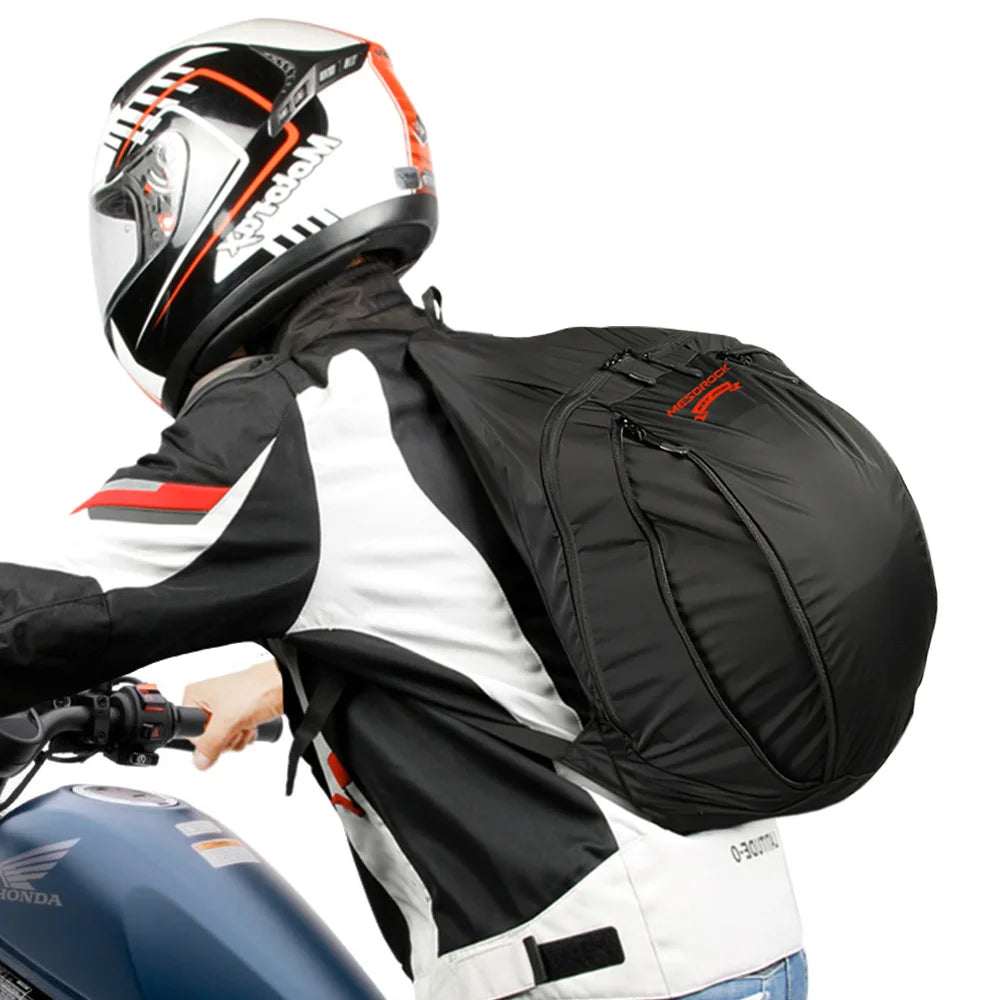 Motorcycle Travel Luggage Bags 20-28L Expandable Backpack Helmet Large