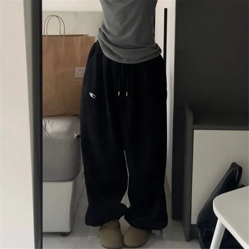 Gray Oversize Style Loose Sweatpants Women Harajuku Korean Fashion