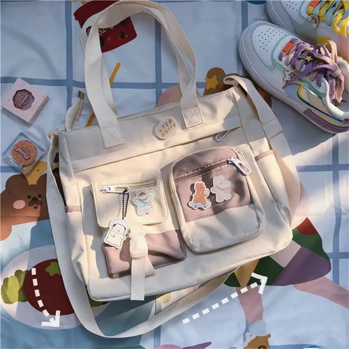Waterproof Canvas Women Handbags Shoulder Bag Nylon Ladies Messenger