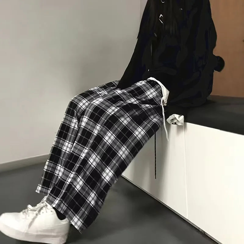2025 Thin Women Korean Version of High-waisted Wide-leg Pants Casual