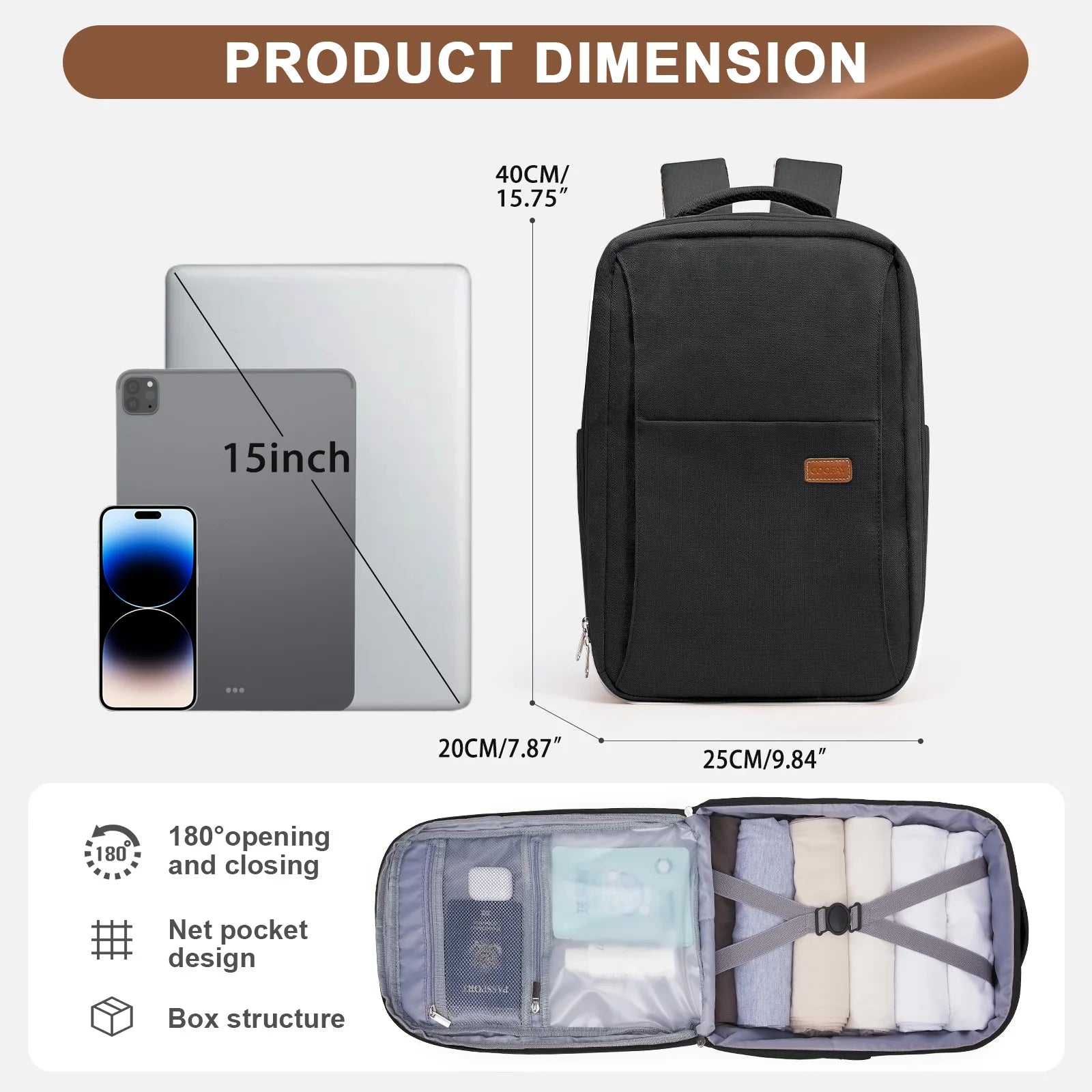 Men Travel Backpack Designer Laptop Bag Large Capacity School Backpack