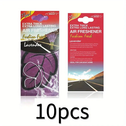 3-60pcs Car Air Freshener Natural Scented Tea Paper Auto Hanging