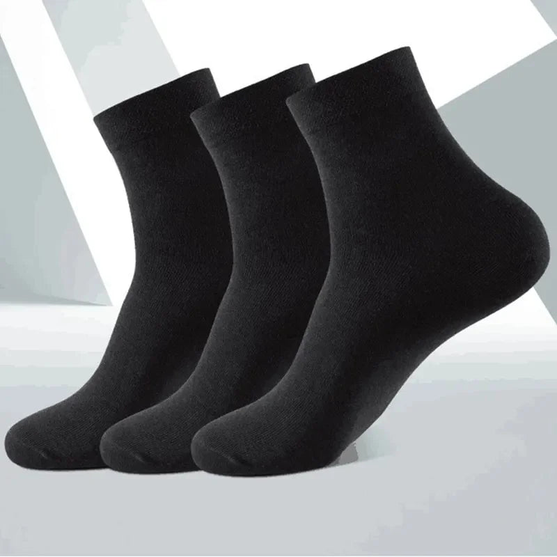3 Pairs Black Men Socks Cotton For Men Pair Set Long KupiVIP S