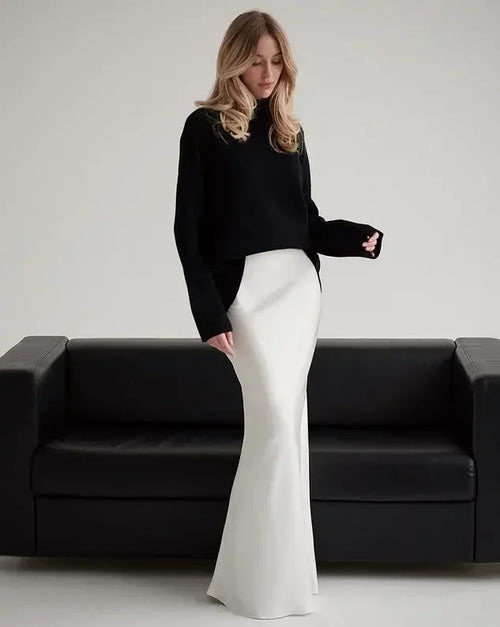 Wolfeel Casual Satin Women'S Skirt Spring Summer Fashion Loose High
