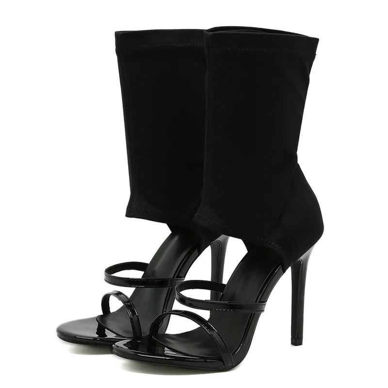 Eilyken Sexy Spring Autumn Stretch Boots High Heels Women Sandals