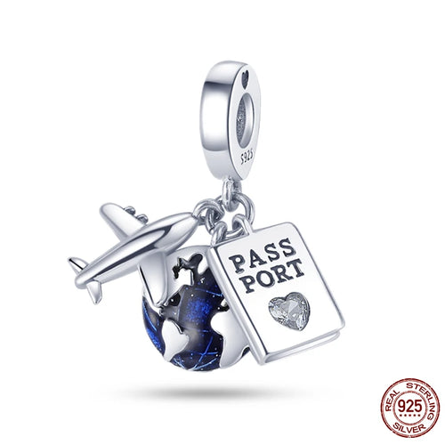 925 Sterling Silver Chameleon Luminous Firefly Butterfly Charms Beads