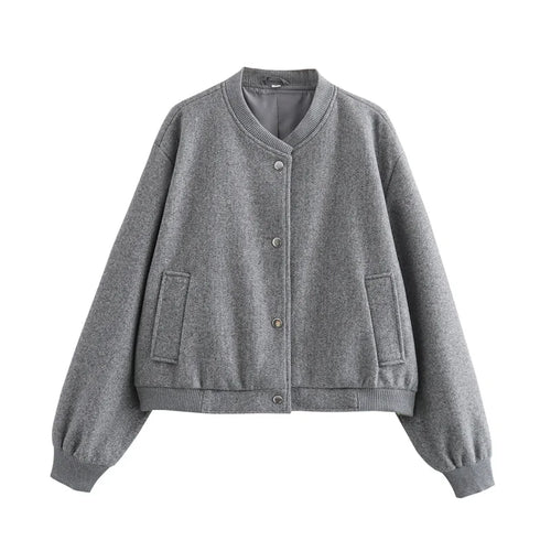MUJER 2025 Women Jacket Cropped Bomber Jackets For Women Beige Black