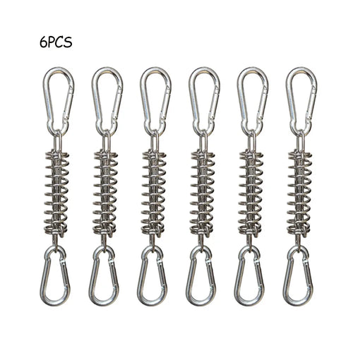 4/6Pcs Camping Tent Wind Rope Spring Buckle Tent Tensioner Camping