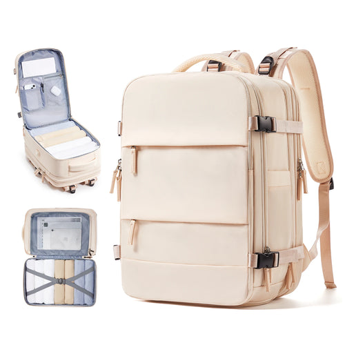 Men Business Travel Backpack Expandable USB Bag, Business Waterproof
