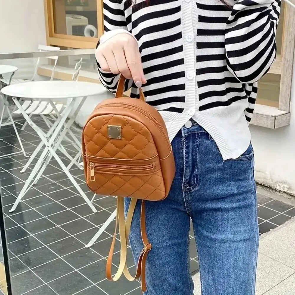 Backpack for Women PU Leather Multifunction Crossbody Bag Ladies Phone