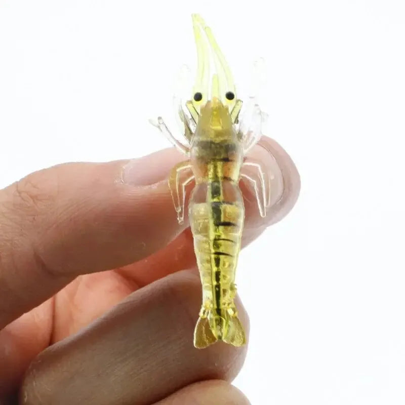 20PCS Isca Artificial Soft Shrimp Lure Worm For Fishing Bait 1.3g/4cm
