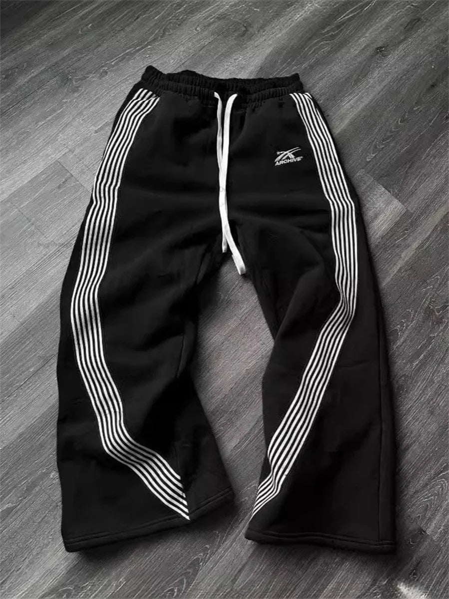 Y2k Gray Casual Pants Vintage Functional Tactical Men's Women's
