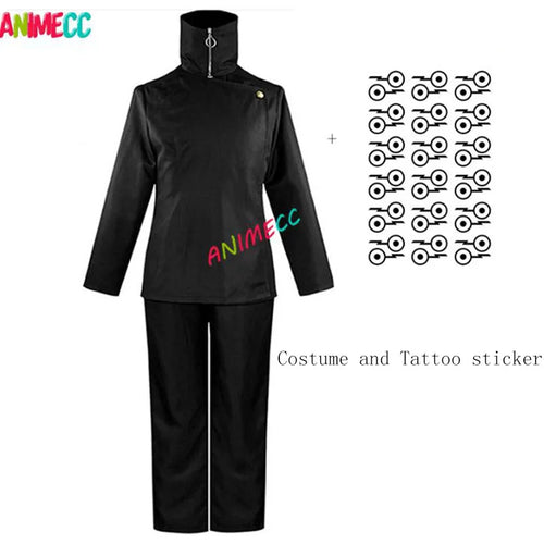 ANIMECC in Stock S-2xL Toge Inumaki Cosplay Costume Wig Tattoo Sticker