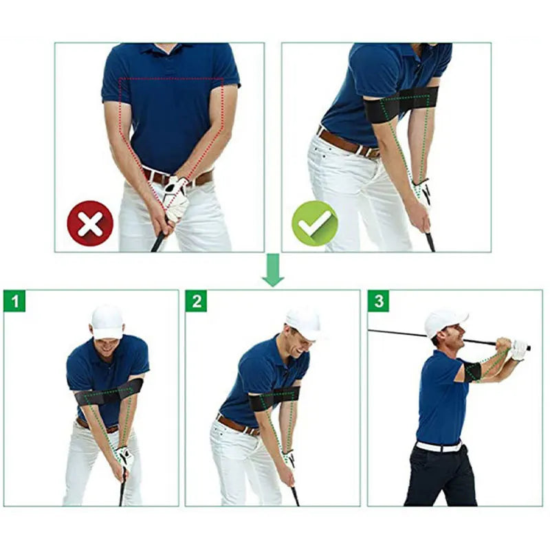 Professional Elastic Swing Golf Swing Arm Band Belt Men Women