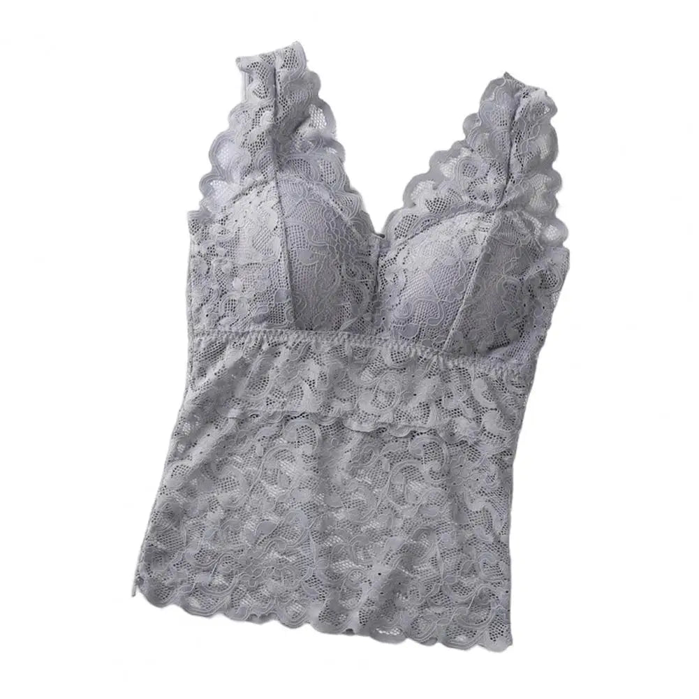 Sexy Women's Tanks Top See-through Pads Beauty Back Thin Bra Vest