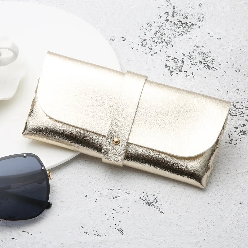 Fashion Glasses Case Handmade Soft Cover Bag For Women Buckle