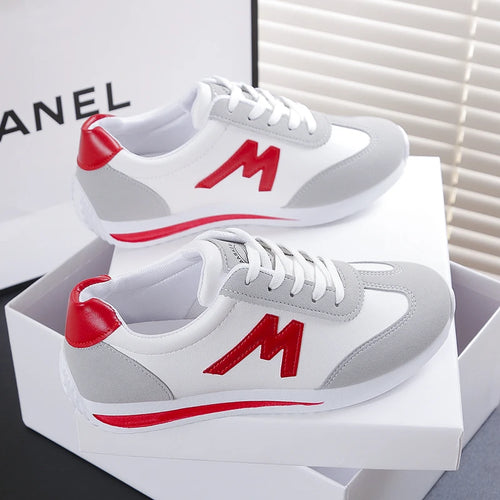 New 2024 Women Casual Walking Shoes Summer Flat Lace Up Leather High