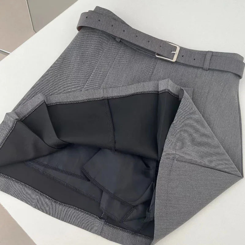 Lucyever Preppy Style A-Line Skirt for Women Summer New High Waist