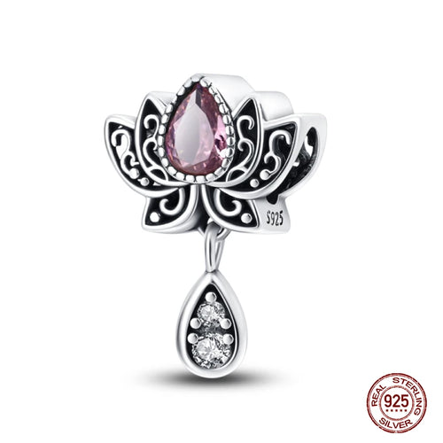 925 Sterling Silver Chameleon Luminous Firefly Butterfly Charms Beads