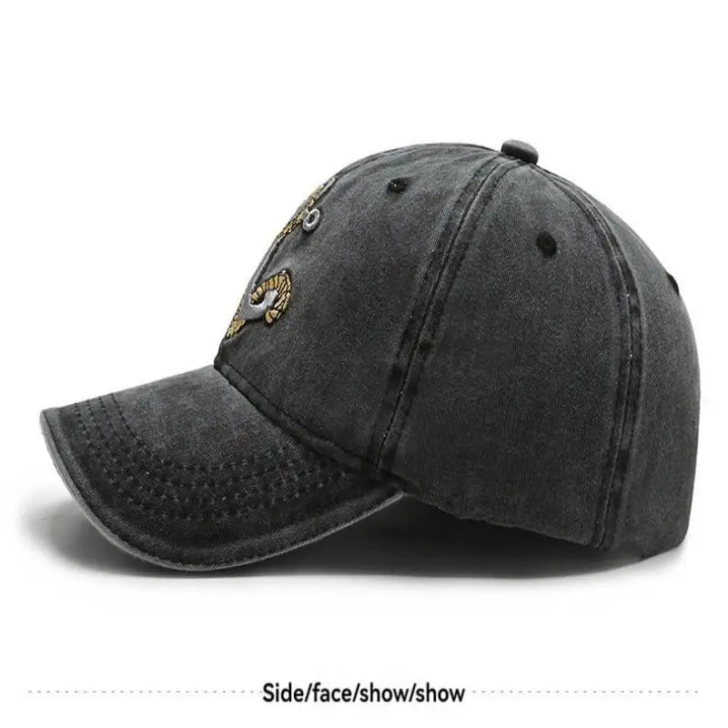 Hat Men's Spring/Summer Trend Embroidered Cowboy Baseball Hat Duck