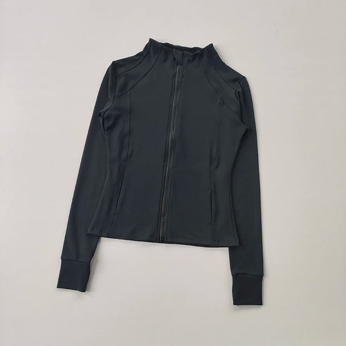 Women Sports Jacket Zip Fitness Yoga Shirt Workout Running Coats Warm
