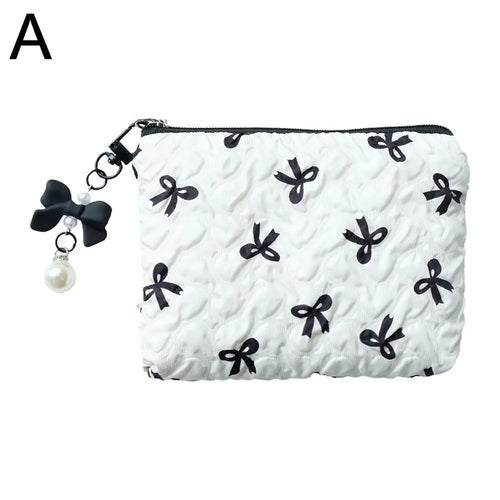 High-end Polyester Makeup Bag for Women Quilted Travel Cosmetic Bag